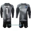 Conjunto (Camiseta+Pantalón Corto) Portero Manga Larga Paris Saint-Germain Keylor Navas 1 Tercera Equipación 2022-23 - Niño